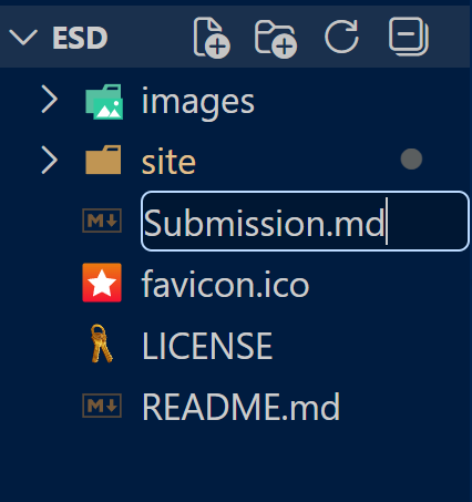 correct folder structure for submission